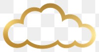 PNG Cloud outline white logo white background. AI generated Image by rawpixel.