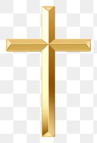 PNG Cross icon crucifix symbol shape. AI generated Image by rawpixel.