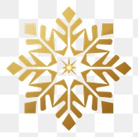 PNG Snowflake icon decoration white gold. AI generated Image by rawpixel.