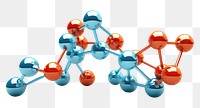 PNG Molecular structure toy molecular structure white background. AI generated Image by rawpixel.