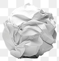 PNG Crumpled paper ball origami white art. AI generated Image by rawpixel.