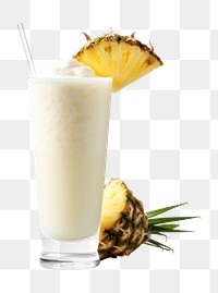 PNG Long glass of Pina Colada cocktail pineapple fruit drink. 