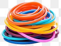 PNG Colourful rubber bracelet jewelry white background. AI generated Image by rawpixel.