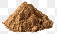 PNG Pile of sand dark powder soil white background. AI generated Image by rawpixel.