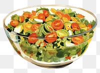 PNG Salad dish plate food bowl. AI generated Image by rawpixel.