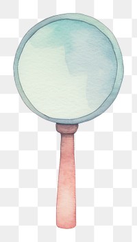 PNG Magnifying glass white background tableware circle. AI generated Image by rawpixel.