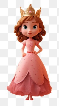 PNG Cartoon fantasy crown doll. AI generated Image by rawpixel.