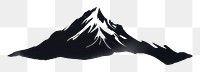 PNG Moutain on paint brush stroke mountain nature white. 