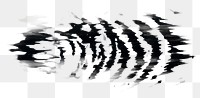 PNG Tiger line print on brush stroke white background splattered monochrome. 