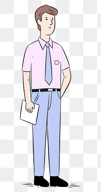 PNG Office man cartoon adult line. AI generated Image by rawpixel.