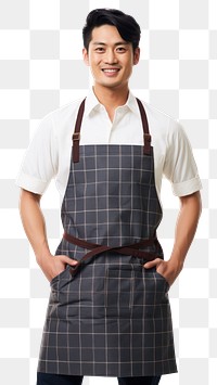 PNG Asian man in an apron adult happiness standing. 