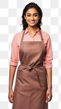 PNG  Indian woman in an apron adult outerwear happiness. AI generated Image by rawpixel.