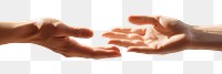 PNG Two hands reaching finger togetherness handshake. AI generated Image by rawpixel.