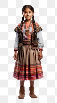 PNG Peruvian girl costume skirt white background. AI generated Image by rawpixel.