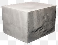 PNG  Cube stone rectangle letterbox furniture. AI generated Image by rawpixel.