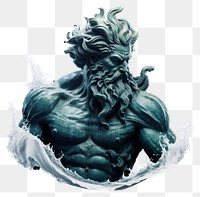 PNG Neptune sculpture statue adult. AI generated Image by rawpixel.
