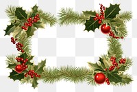 PNG Rectangle Decorative Christmas wreath christmas white background illuminated