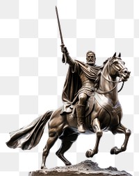 PNG  King holding sword riding horse sculpture mammal animal. AI generated Image by rawpixel.