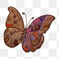 PNG Butterfly patchwork applique pattern. AI generated Image by rawpixel.