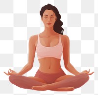 PNG Woman yoga sports adult cross-legged. AI generated Image by rawpixel.