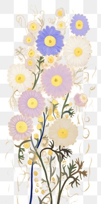 PNG Flower art painting pattern. AI generated Image by rawpixel.