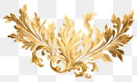 PNG  Leaves ornament pattern gold creativity