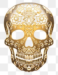 PNG  Skull ornament mask creativity chandelier. AI generated Image by rawpixel.