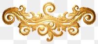 PNG  Ribbin jewelry pattern gold