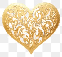 PNG Heart ornament gold creativity decoration. 