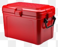 PNG Red collapsible plastic cooler box white background container. 