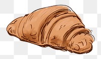 PNG Croissant drawing sketch food. AI generated Image by rawpixel.