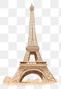 PNG Eiffle tower architecture building landmark. AI generated Image by rawpixel.