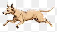 PNG Running dog drawing mammal animal. AI generated Image by rawpixel.