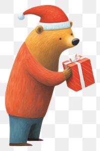 PNG Bear red representation celebration. AI generated Image by rawpixel.