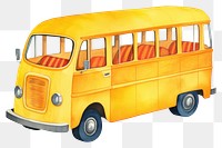 PNG Yellow van car vehicle bus white background. AI generated Image by rawpixel.