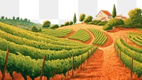PNG Vineyard landscape outdoors nature. AI generated Image by rawpixel.