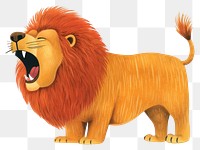 PNG Lion roaring mammal animal white background. AI generated Image by rawpixel.