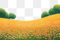PNG Flower field backgrounds landscape. AI generated Image by rawpixel.