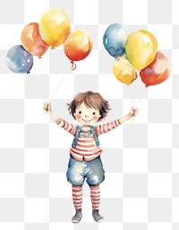 PNG  Portrait balloon cartoon cute. AI generated Image by rawpixel.