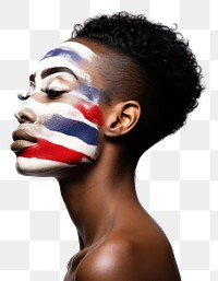 PNG American blck woman portrait paint adult. AI generated Image by rawpixel.