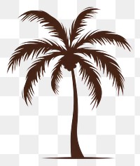 PNG Coconut tree plant white background silhouette. AI generated Image by rawpixel.