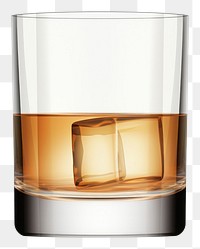 PNG Whisky glass drink white background refreshment. AI generated Image by rawpixel.