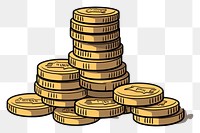 PNG Stack of cash money coin investment. AI generated Image by rawpixel.
