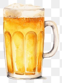 PNG Minimal cute beer glass drink lager cup. 