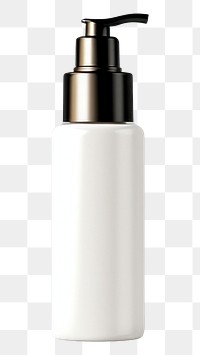 PNG  Cosmetic bottle mockup cosmetics white background container. 