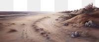 PNG  Sunset road and beach landscape outdoors horizon. AI generated Image by rawpixel.