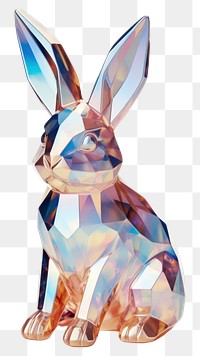 PNG Rabbit shape gemstone animal mammal rodent. AI generated Image by rawpixel.