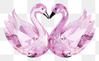 PNG Couple swan shape gemstone flamingo bird jewelry
