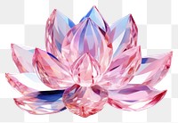 PNG Lotus flower shape gemstone crystal plant white background. AI generated Image by rawpixel.