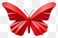 PNG A butterfly origami paper white background. AI generated Image by rawpixel.
